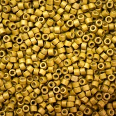 DB1164 Yellow Zest Galvanized-Dyed Matte, Size 11/0 Miyuki Delica Beads, 5.2g ap...