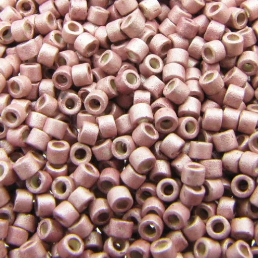 DB1166 Pink Blush Galvanized-Dyed Matte, Size 11/0 Miyuki Delica Beads, 5.2g approx. DB1166 Pink Blush Galvanized-Dyed Matte, Size 11/0 Miyuki Delica Beads, 5.2g approx.