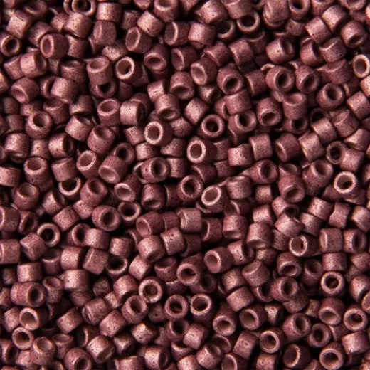 DB1167 Pink Berry Galvanized-Dyed Matte, Size 11/0 Miyuki Delica Beads, 5.2g approx. DB1167 Pink Berry Galvanized-Dyed Matte, Size 11/0 Miyuki Delica Beads, 5.2g approx.