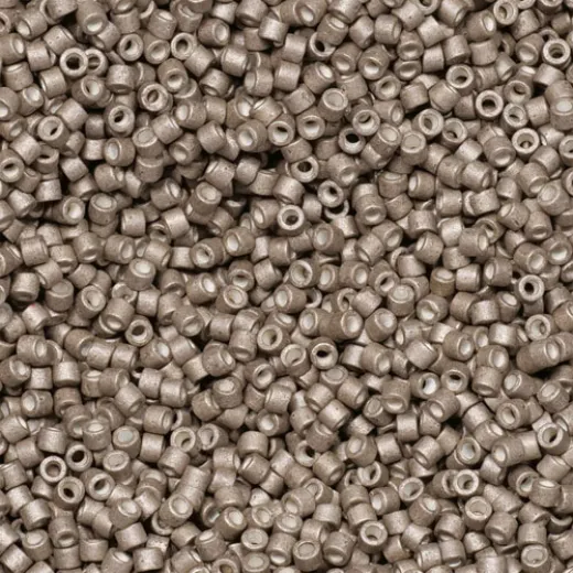 DB1169 Silver Pewter Galvanized Dyed Matte, Size 11/0 Miyuki Delica Beads, 50g approx. DB1169 Silver Pewter Galvanized Dyed Matte, Size 11/0 Miyuki Delica Beads, 50g approx.