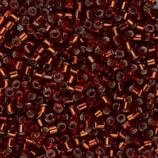 DB1202 Dark Cranberry Red Silver Lined, Size 11/0 Miyuki Delica Beads, 5.2g approx. DB1202 Dark Cranberry Red Silver Lined, Size 11/0 Miyuki Delica Beads, 5.2g approx.