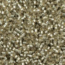 DBS1211  Silver Lined Grey Mist, Colour 1211 15/0 Miyuki Delica Beads, 5.2g app...