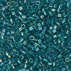 DBS1248 Transparent Caribbean Teal AB, Colour 1248 15/0 Miyuki Delica Beads, 5... DBS1248 Transparent Caribbean Teal AB, Colour 1248 15/0 Miyuki Delica Beads, 5...