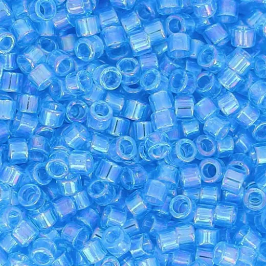 DB1249 Blue Ocean Transparent AB, Size 11/0 Miyuki Delica Beads, 5.2g approx. DB1249 Blue Ocean Transparent AB, Size 11/0 Miyuki Delica Beads, 5.2g approx.