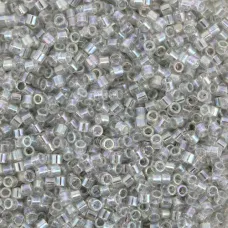 DBS1251  Transparent Gray Mist AB, Colour 1251 15/0 Miyuki Delica Beads, 5.2g a...