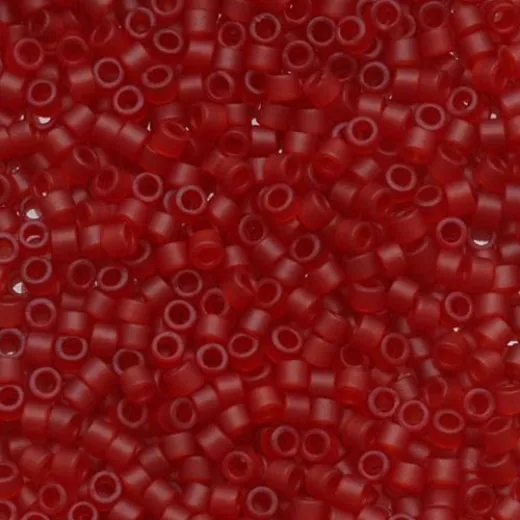 DB1262 Matte Dark Cranberry, Size 11/0 Miyuki Delica Beads, 50g approx. DB1262 Matte Dark Cranberry, Size 11/0 Miyuki Delica Beads, 50g approx.
