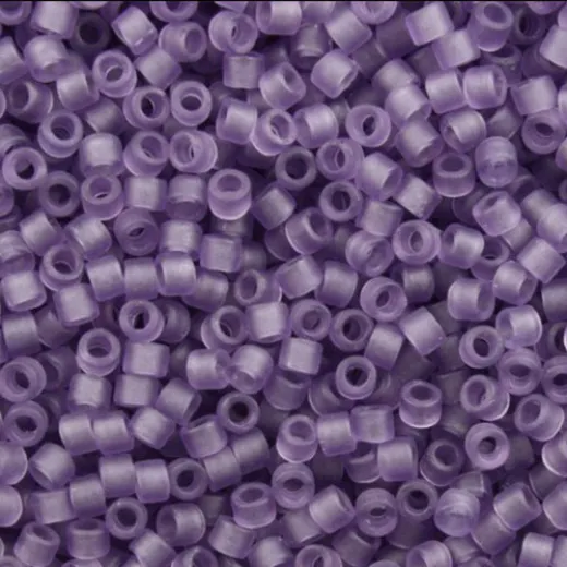 DBS1265 Matte Transparent Lt.Amethyst, Colour 1265 15/0 Miyuki Delica Beads, 5.2g approx. DBS1265 Matte Transparent Lt.Amethyst, Colour 1265 15/0 Miyuki Delica Beads, 5.2g approx.