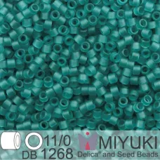 DB1268 Teal Caribbean Transparent Matte, Size 11/0 Miyuki Delica Beads, 5.2g app...