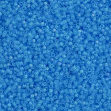 DB1284 Blue Ocean Transparent AB Matte, Size 11/0 Miyuki Delica Beads, 5.2g appr...