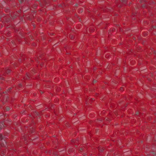 DB1308 Pink Bubble Gum Transparent Dyed, Size 11/0 Miyuki Delica Beads, 5.2g approx. DB1308 Pink Bubble Gum Transparent Dyed, Size 11/0 Miyuki Delica Beads, 5.2g approx.