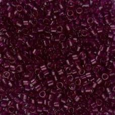 DB1312 Red Wine Transparent Dyed, Size 11/0 Miyuki Delica Beads, 5.2g approx.