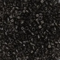 DB1319 Dark Grey Charcoal Transparent Dyed, Size 11/0 Miyuki Delica Beads, 5.2g approx.
