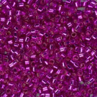 DB1340 Fuchsia Silver Lined-Dyed, Size 11/0 Miyuki Delica Beads, 5.2g approx.