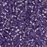 DB1343 Lilac Silver Lined-Dyed, Size 11/0 Miyuki Delica Beads, 5.2g approx.