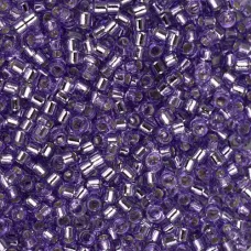 DB1343 Lilac Silver Lined-Dyed, Size 11/0 Miyuki Delica Beads, 5.2g approx.