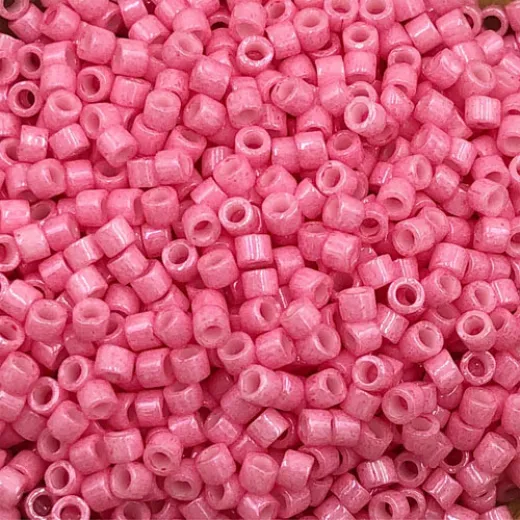 DB1371 Pink Carnation Opaque Dyed, Size 11/0 Miyuki Delica Beads, 5.2g approx. DB1371 Pink Carnation Opaque Dyed, Size 11/0 Miyuki Delica Beads, 5.2g approx.