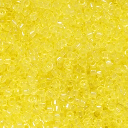 DB1401 Transparent Pale Yellow, Size 11/0 Miyuki Delica Beads, 5.2g approx. *Being discontinued by Factory* DB1401 Transparent Pale Yellow, Size 11/0 Miyuki Delica Beads, 5.2g approx. *Being discontinued by Factory*