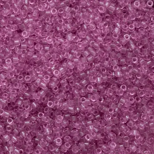 DB1403 Pale Pink Rose Transparent, Size 11/0 Miyuki Delica Beads, 5.2g approx. *Being discontinued by Factory* DB1403 Pale Pink Rose Transparent, Size 11/0 Miyuki Delica Beads, 5.2g approx. *Being discontinued by Factory*