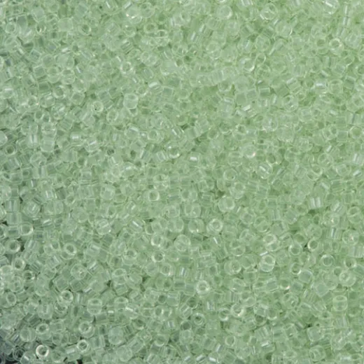 DB1404 Pale Green Mist Transparent, Size 11/0 Miyuki Delica Beads, 5.2g approx. *Being discontinued by Factory* DB1404 Pale Green Mist Transparent, Size 11/0 Miyuki Delica Beads, 5.2g approx. *Being discontinued by Factory*