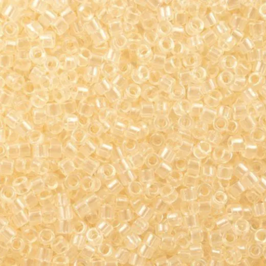DB1409 Transparent Pale Beige, Size 11/0 Miyuki Delica Beads, 5.2g approx. *Being discontinued by Factory*
