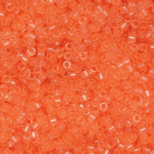 DB1411 Transparent Peach, Size 11/0 Miyuki Delica Beads, 5.2g approx. *Being discontinued by Factory* DB1411 Transparent Peach, Size 11/0 Miyuki Delica Beads, 5.2g approx. *Being discontinued by Factory*
