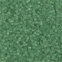 DB1414 Light Green Mint Transparent, Size 11/0 Miyuki Delica Beads, 5.2g approx. *Being discontinued by Factory*