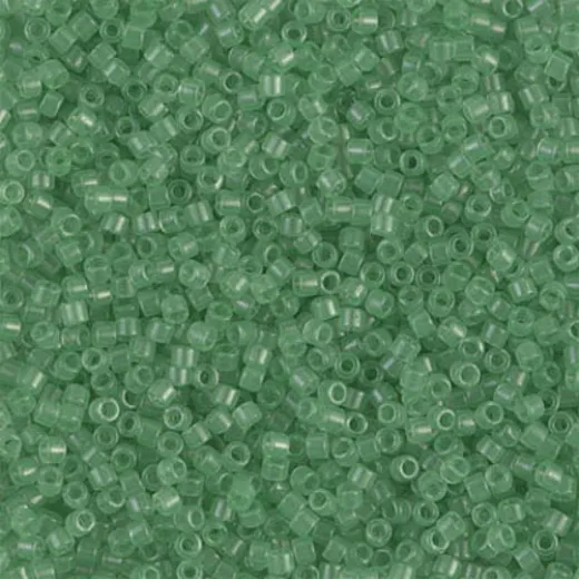 DB1414 Light Green Mint Transparent, Size 11/0 Miyuki Delica Beads, 5.2g approx. *Being discontinued by Factory* DB1414 Light Green Mint Transparent, Size 11/0 Miyuki Delica Beads, 5.2g approx. *Being discontinued by Factory*