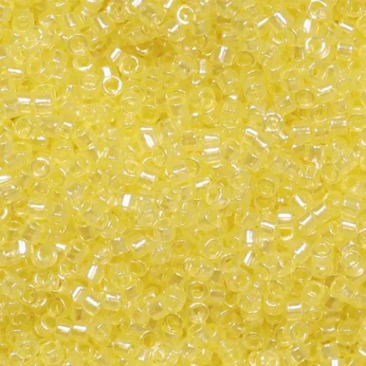 DBS1471 Transparent Pale Yellow Luster, 15/0 Miyuki Delica Beads, 5.2g approx. DBS1471 Transparent Pale Yellow Luster, 15/0 Miyuki Delica Beads, 5.2g approx.
