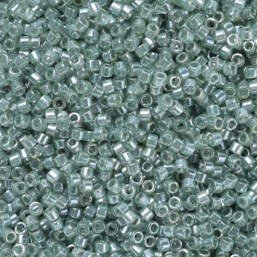 DB1484 Light Green Moss Transparent Luster, Size 11/0 Miyuki Delica Beads, 5.2g approx. *Being discontinued by Factory* DB1484 Light Green Moss Transparent Luster, Size 11/0 Miyuki Delica Beads, 5.2g approx. *Being discontinued by Factory*