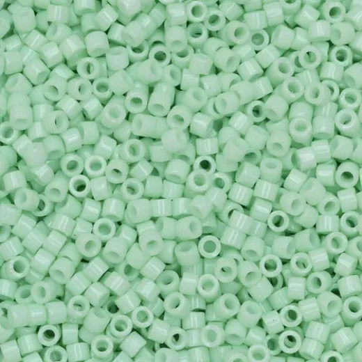 DBS1496 Opaque Light Mint, 15/0 Miyuki Delica Beads, 5.2g approx. DBS1496 Opaque Light Mint, 15/0 Miyuki Delica Beads, 5.2g approx.