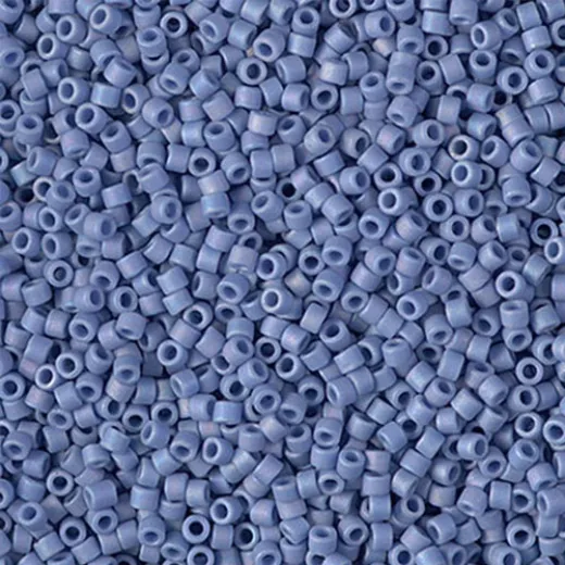 DB1527 Opaque Light Sky Blue AB Matte, Size 11/0 Miyuki Delica Beads, 5.2g approx. *Being discontinued by Factory* DB1527 Opaque Light Sky Blue AB Matte, Size 11/0 Miyuki Delica Beads, 5.2g approx. *Being discontinued by Factory*