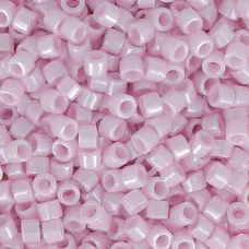 DBL1534 Opaque Pale Rose Ceylon size 8/0 Miyuki Delica Beads, Colour 1534, 5.2g ...