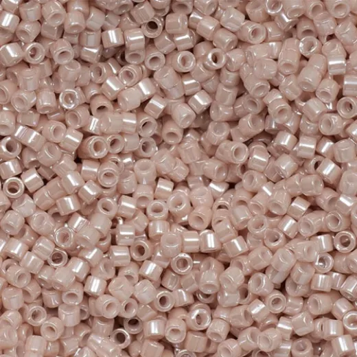 DB1535 Pink Champagne Opaque Ceylon, Size 11/0 Miyuki Delica Beads, 5.2g approx. DB1535 Pink Champagne Opaque Ceylon, Size 11/0 Miyuki Delica Beads, 5.2g approx.