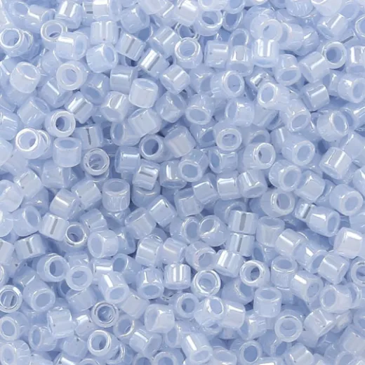 DB1537 Light Blue Sky Opaque Ceylon, Size 11/0 Miyuki Delica Beads, 5.2g approx. DB1537 Light Blue Sky Opaque Ceylon, Size 11/0 Miyuki Delica Beads, 5.2g approx.