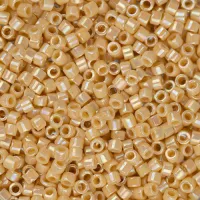 DB1571 Ivory Pear Opaque AB, Size 11/0 Miyuki Delica Beads, 50g approx.