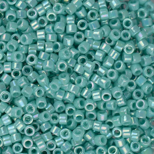 DB1576 Seagreen Opaque AB, Size 11/0 Miyuki Delica Beads, 5.2g approx. DB1576 Seagreen Opaque AB, Size 11/0 Miyuki Delica Beads, 5.2g approx.
