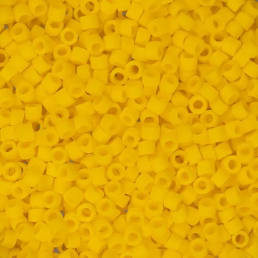 DB1582 Yellow Canary Opaque Matte, Size 11/0 Miyuki Delica Beads, 5.2g approx. DB1582 Yellow Canary Opaque Matte, Size 11/0 Miyuki Delica Beads, 5.2g approx.