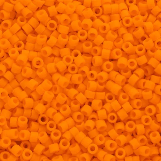 DB1583 Orange Mandarin Opaque Matte, Size 11/0 Miyuki Delica Beads, 5.2g approx. DB1583 Orange Mandarin Opaque Matte, Size 11/0 Miyuki Delica Beads, 5.2g approx.