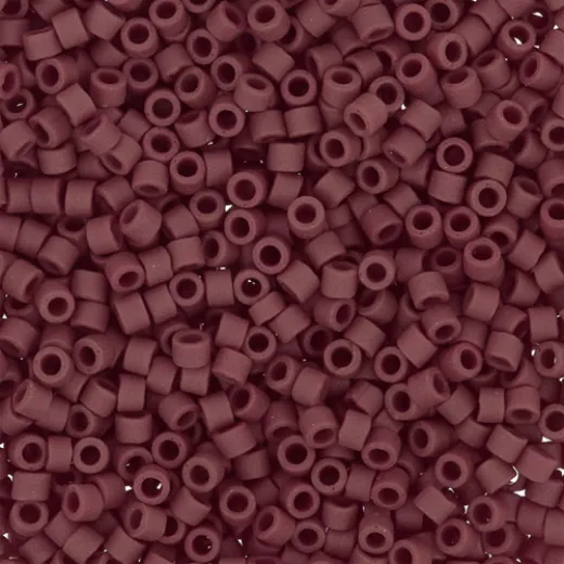 DB1584 Brown Opaque Frosted Matte, Size 11/0 Miyuki Delica Beads, 50 Grams DB1584 Brown Opaque Frosted Matte, Size 11/0 Miyuki Delica Beads, 50 Grams