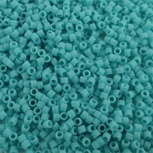 DB1586 Matted Opaque Sea Opal, Size 11/0 Miyuki Delica Beads, 50 Gram DB1586 Matted Opaque Sea Opal, Size 11/0 Miyuki Delica Beads, 50 Gram