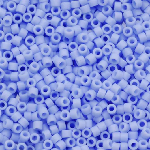 DB1587 Matte Opaque Agate Blue Miyuki 11/0 Delica Beads, 50g approx. DB1587 Matte Opaque Agate Blue Miyuki 11/0 Delica Beads, 50g approx.