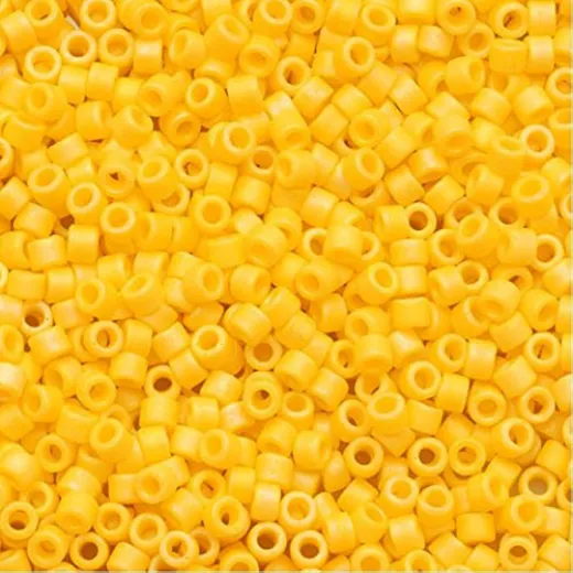 DB1592 Yellow Canary Opaque AB Matte, Size 11/0 Miyuki Delica Beads, 5.2g approx. DB1592 Yellow Canary Opaque AB Matte, Size 11/0 Miyuki Delica Beads, 5.2g approx.