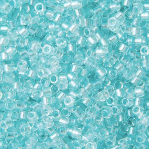 DB1672 Pearl Lined Glacier Blue AB, Size 11/0 Miyuki Delica Beads, 5.2g approx. DB1672 Pearl Lined Glacier Blue AB, Size 11/0 Miyuki Delica Beads, 5.2g approx.