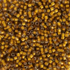 DB1681 Silver Lined Glazed Dark Saffron, Size 11/0 Miyuki Delica Beads, 5.2g app...