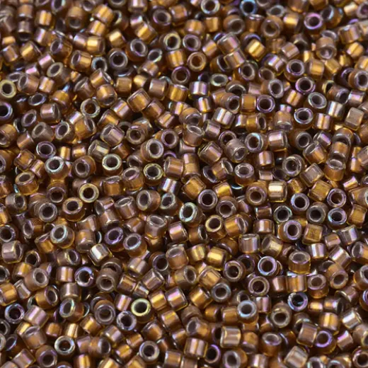 DB1691 Silver Lined Glazed Dark Saffron AB, Size 11/0 Miyuki Delica Beads, 50g Wholesale Pack DB1691 Silver Lined Glazed Dark Saffron AB, Size 11/0 Miyuki Delica Beads, 50g Wholesale Pack