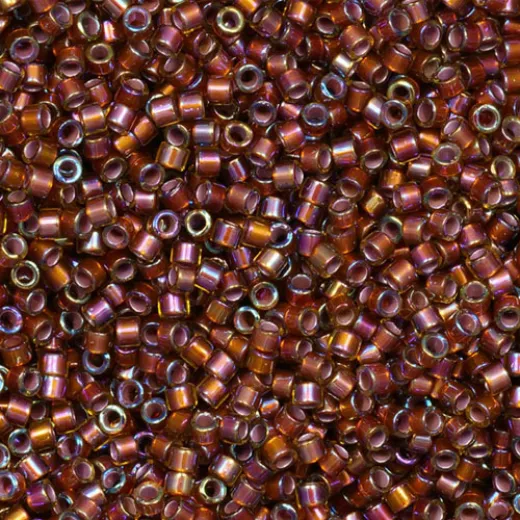 DB1692 Silver Lined Glazed Dark Honey AB, Size 11/0 Miyuki Delica Beads, 50 Grams