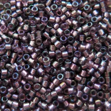 DB1760 Sparkling Lined Smoky Amethyst AB, Size 11/0 Miyuki Delica Beads, 5.2g ap...