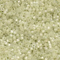 DB1765 Sparkling Celery Lined Opal AB, Size 11/0 Miyuki Delica Beads, 5.2g approx.