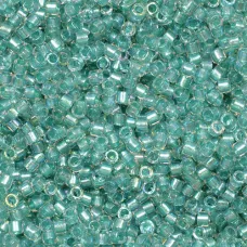 DB1767 Sparkling Aqua Green Lined Crystal AB, Size 11/0 Miyuki Delica Beads, 5.2...