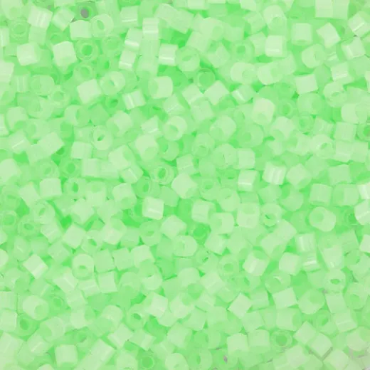 DB1858B Mint Green Silk Inside Dyed, Size 11/0 Miyuki Delica Beads, 50gm bag DB1858B Mint Green Silk Inside Dyed, Size 11/0 Miyuki Delica Beads, 50gm bag